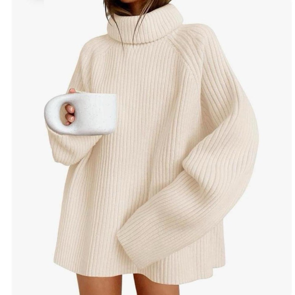ZESICA Women's 2026 Fall Winter Sweaters Oversized Turtleneck Long Sleeve Chunky